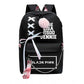 Generic Unisex PU Leather Solid Medium Zipper Backpack (Black)