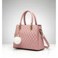 Generic Women's PU Leather Solid Shoulder Zipper Handbag (Pink)