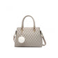 Generic Women's PU Leather Solid Shoulder Zipper Handbag (Grey)