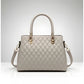 Generic Women's PU Leather Solid Shoulder Zipper Handbag (Grey)