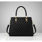 Generic Women's PU Leather Solid Shoulder Zipper Handbag (Black)