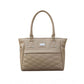 Generic Women's PU Leather Solid Shoulder Zipper Handbag (Beige)