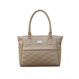 Generic Women's PU Leather Solid Shoulder Zipper Handbag (Beige)
