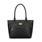 Generic Women's PU Leather Solid Shoulder Zipper Handbag (Black)