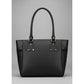 Generic Women's PU Leather Solid Shoulder Zipper Handbag (Black)