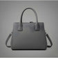 Generic Women's PU Leather Solid Shoulder Zipper Handbag (Grey)