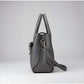 Generic Women's PU Leather Solid Shoulder Zipper Handbag (Grey)