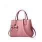 Generic Women's PU Leather Solid Shoulder Zipper Handbag (Pink)