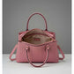 Generic Women's PU Leather Solid Shoulder Zipper Handbag (Pink)