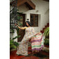Generic Women's Linen Printed Saree With Unstitched Blouse 5.5Mtr (Multicolor)