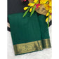 Generic Women's Vichitra Silk Printed Saree With Unstitched Blouse 5.5Mtr (Green)