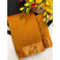 Generic Women's Vichitra Silk Printed Saree With Unstitched Blouse 5.5Mtr (Mustard)