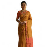 Generic Women's Cotton Printed Saree With Unstitched Blouse 5.5Mtr (Mustrad)