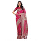 Generic Women's Silk Printed Saree With Unstitched Blouse 5.5Mtr (Magenta)
