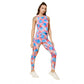 Generic Women's Polyester Lycra Printed Sleeveless Active Wear (Multicolor)