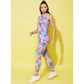 Generic Women's Polyester Lycra Printed Sleeveless Active Wear (Multicolor)