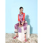 Generic Women's Satin Colour Block Long Sleeves Co-Ord Set (Multicolor)
