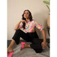 Generic Women's Polyester Floral Half Sleeves Jumpsuit (Multicolor)