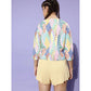 Generic Women's Polyester Floral 3-4th Sleeves Shrug (Multicolor)