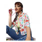 Generic Women's Polyester Floral 3-4th Sleeves Shrug (Multicolor)