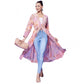 Generic Women's Polyester Floral Long Sleeves Shrug (Peach)