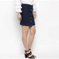 Generic Women's Denim Front Button Buttoned Skirt (Blue)