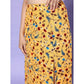 Generic Women's Polyester Floral Side Zip Skirt (Multicolor)