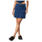 Generic Women's Denim Washed Buttoned Skirt (Blue)