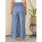 Generic Women's Cotton Self Design Smocked Trousers (Blue)