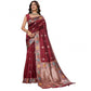 Generic Women's Faux_Banarasi_Silk Woven Saree With Unstitched Blouse 5.5Mtr (Maroon)