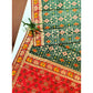 Generic Women's Patola Silk Meena And Zari Woven Saree With Unstitched Blouse 5.5Mtr (Green)