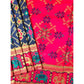 Generic Women's Patola Silk Meena And Zari Woven Saree With Unstitched Blouse 5.5Mtr (Green)