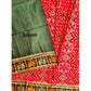 Generic Women's Patola Silk Meena And Zari Woven Saree With Unstitched Blouse 5.5Mtr (Red)