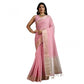 Generic Women's Tissue Checks_With_Buttis Saree With Unstitched Blouse 5.5Mtr (Light_Pink)