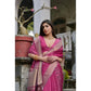 Generic Women's Silk_Blend Butti Pattern Saree With Unstitched Blouse 5.5Mtr (Pink)