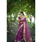 Generic Women's Silk_Blend Butti Pattern Saree With Unstitched Blouse 5.5Mtr (Purple)