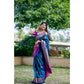 Generic Women's Katan_Silk Zari_Weaving Saree With Unstitched Blouse 5.5Mtr (Blue)