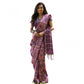 Generic Women's Faux_Tussar_Silk Abstract_Print Saree With Unstitched Blouse 5.5Mtr (Purple)