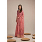 Generic Women's Blended_Cotton Floral Motifs And Woven Buttas Saree With Unstitched Blouse 5.5Mtr (Pink)