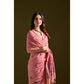 Generic Women's Blended_Cotton Floral Saree With Unstitched Blouse 5.5Mtr (Pink)