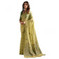 Generic Women's Blended_Cotton Floral Saree With Unstitched Blouse 5.5Mtr (Light_Green)