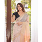 Generic Women's Blended_Cotton Woven_Motifs Saree With Unstitched Blouse 5.5Mtr (Peach)