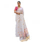 Generic Women's Blended_Cotton Floral Weaving Pattern Saree With Unstitched Blouse 5.5Mtr (Yellow)