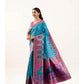 Generic Women's Faux_Banarasi Woven Motifs Saree With Unstitched Blouse 5.5Mtr (Teal)