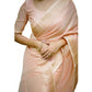 Generic Women's Faux_Banarasi Lining Pattern Saree With Unstitched Blouse 5.5Mtr (Peach)