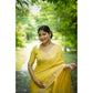 Generic Women's Faux_Banarasi Lining Pattern Saree With Unstitched Blouse 5.5Mtr (Yellow)