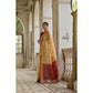 Generic Women's Silk_Blend Ethnic Ikat Pattern Saree With Unstitched Blouse 5.5Mtr (Cream)