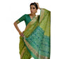 Generic Women's Silk_Blend Ethnic Ikat Pattern Saree With Unstitched Blouse 5.5Mtr (Light_Green)