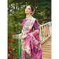 Generic Women's Faux_Tussar Kalamkari_Print Saree With Unstitched Blouse 5.5Mtr (Purple)