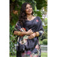 Generic Women's Faux_Tussar Floral Saree With Unstitched Blouse 5.5Mtr (Black)